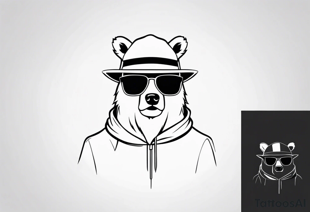 Invisible man bear tattoo idea