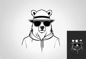 Invisible man bear tattoo idea