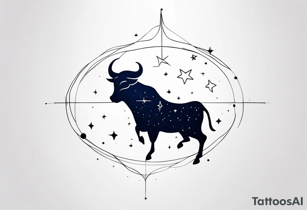 Stars taurus constellation tattoo idea