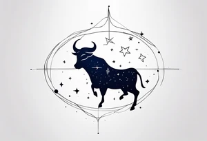 Stars taurus constellation tattoo idea