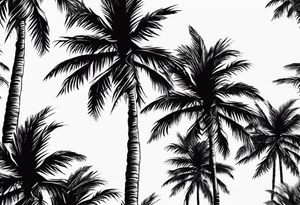Tall skinny palm tree tattoo idea