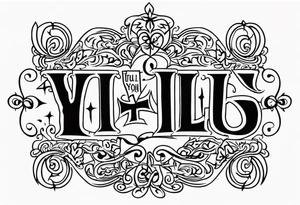 i put a spell on you in old english crossing the chest tattoo idea