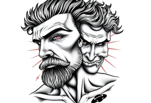 Pinup men tattoo idea