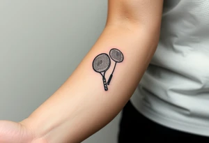Racket sports tattoo which should have table tennis and badminton tattoo idea