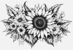 combining E and H with a sunflower tattoo idea