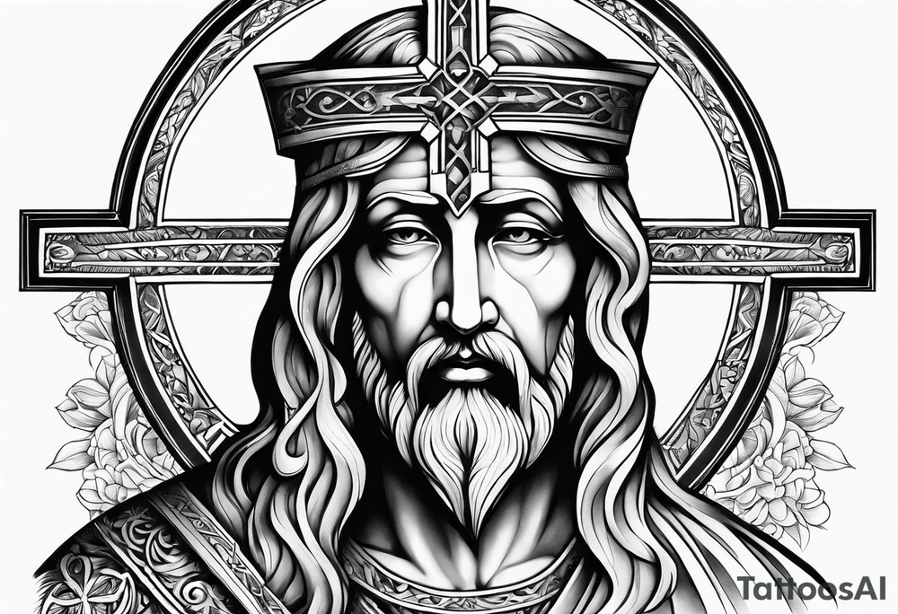 God with a cross also remembering a loved one tattoo idea God with a cross also remembering a loved one tattoo idea