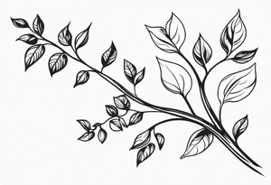 Majestic vines with leaves tattoo idea