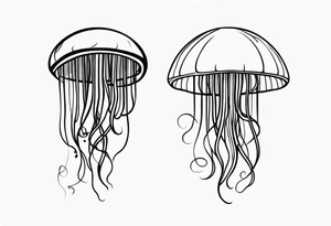 jellyfish with long tentacles tattoo idea