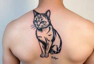 black cat tattoo idea