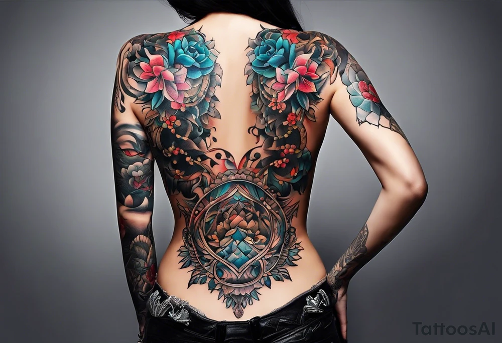 back tattoo covering the whole back design tattoo idea