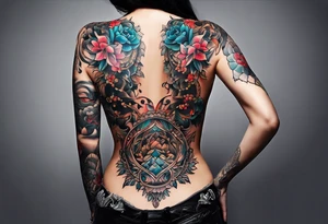 back tattoo covering the whole back design tattoo idea