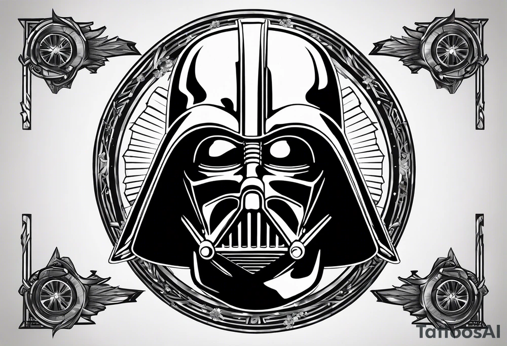 Star wars insignia with 2 lightsabers, including the phrase "May the 4th" tattoo idea