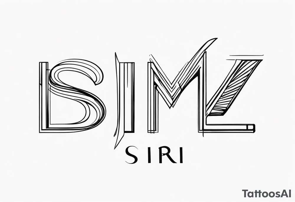 name Siri tattoo idea