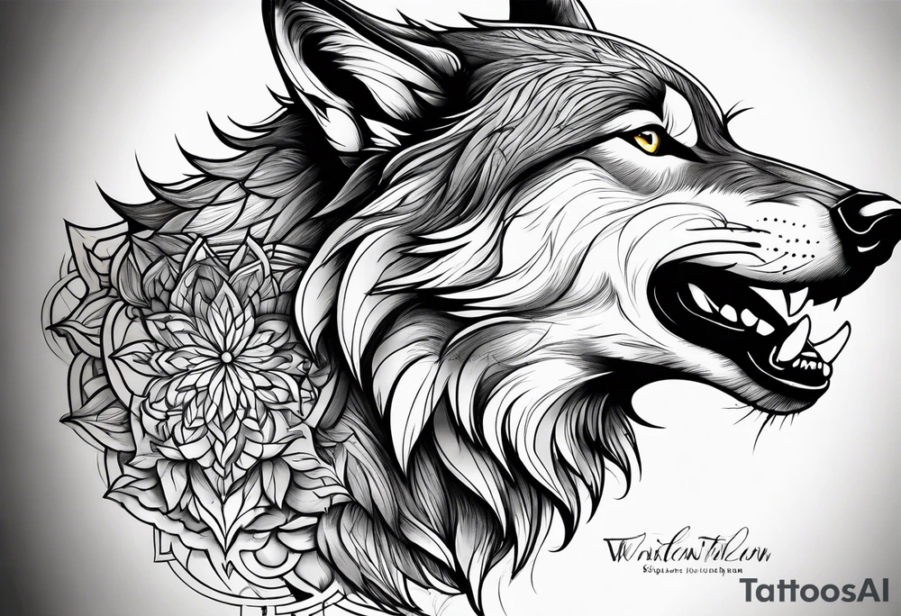a wolf tattoo idea