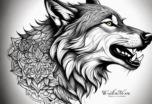 a wolf tattoo idea