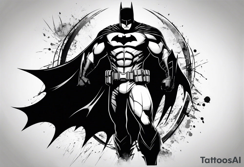 New batman symbol, grunge, tattoo idea