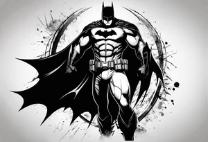 New batman symbol, grunge, tattoo idea