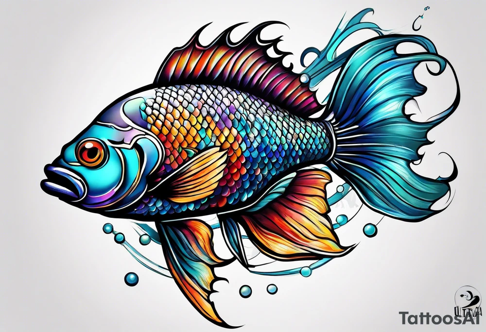 Fish in the sky tattoo idea