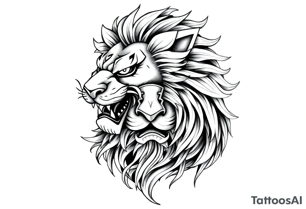 a lion tattoo idea
