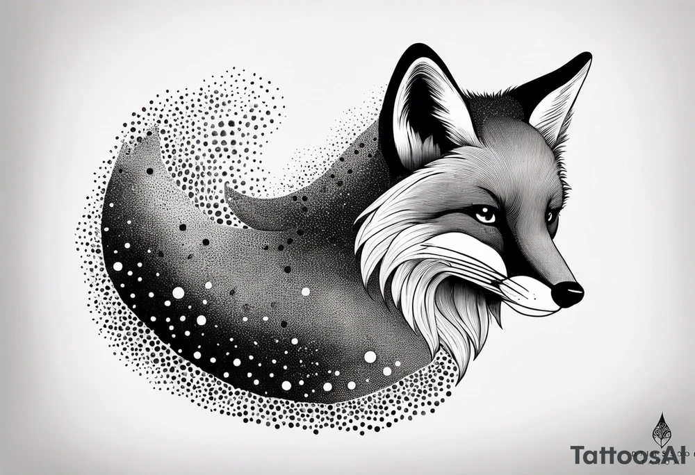 small, fox, pisces, tattoo idea