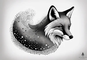 small, fox, pisces, tattoo idea