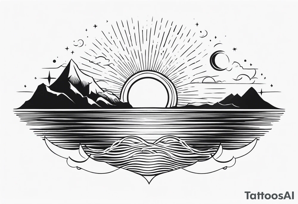 Segundo sol minimalista tattoo idea