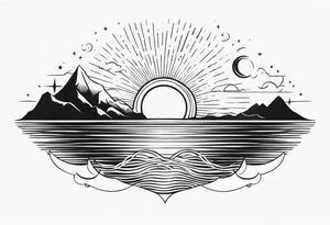 Segundo sol minimalista tattoo idea