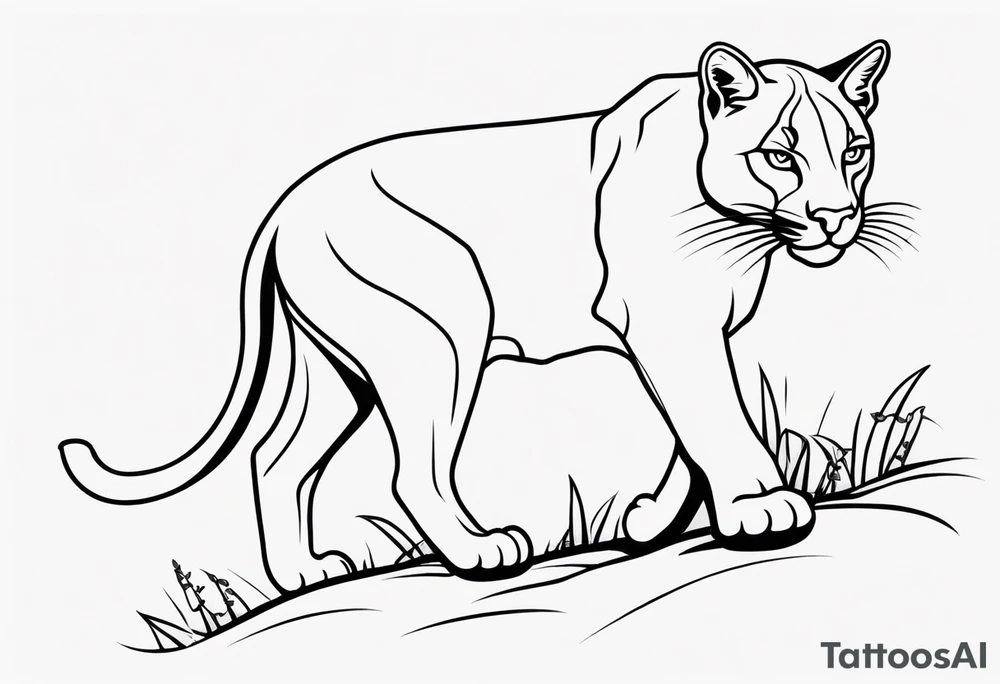 puma stalking tattoo idea