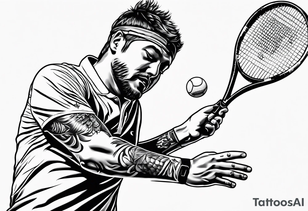 something as a reminder of my mate who played tennis tattoo idea