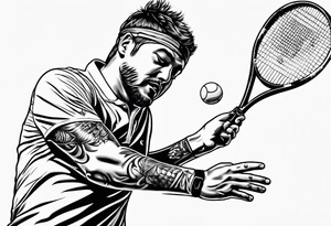 something as a reminder of my mate who played tennis tattoo idea