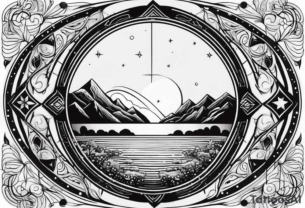 A certain kind of darkness is needed to see the stars, text, circle tattoo idea