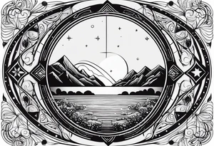 A certain kind of darkness is needed to see the stars, text, circle tattoo idea