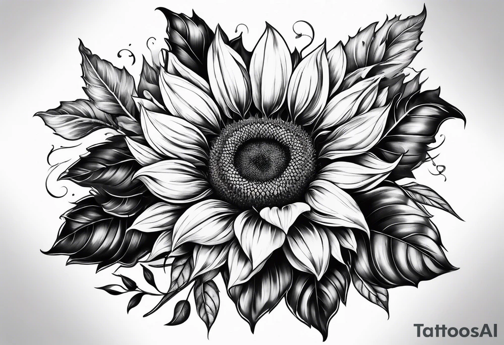 Sunflower tattoo idea