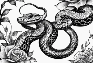 Madusa sleeve snake body tattoo idea