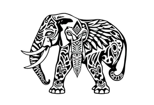 An egyptian strong elephant tattoo idea