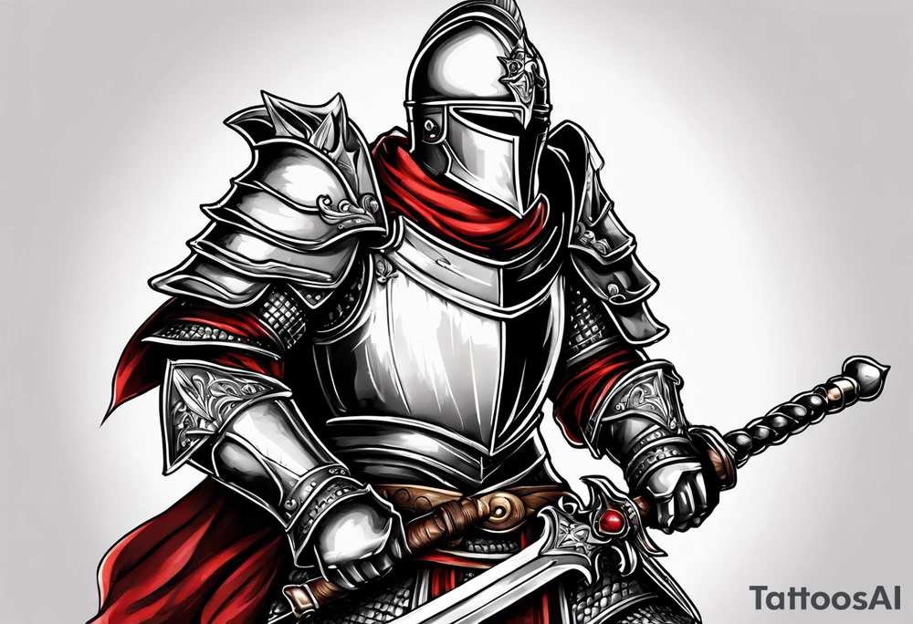 Knight in shining armor tattoo idea