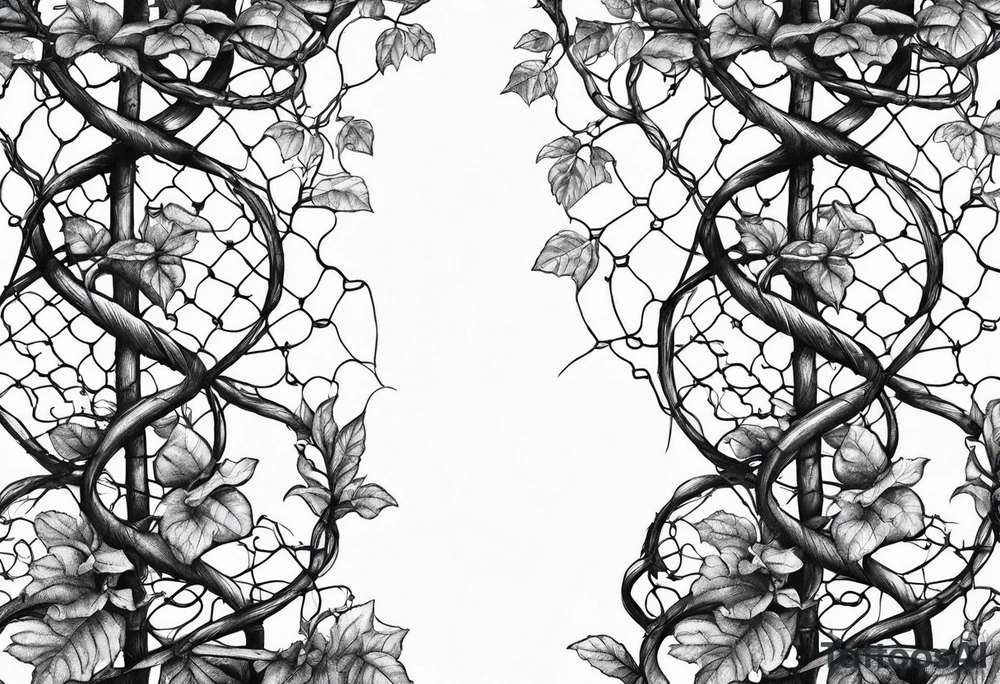 poison oak vines wrapped around barbed wire in a DNA pattern tattoo idea poison oak vines wrapped around barbed wire in a DNA pattern tattoo idea