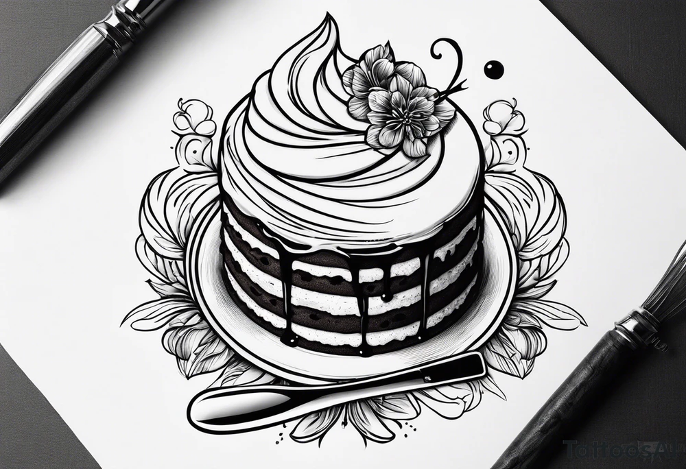 whisk, Cream, Knife, cakes resembles pastry chef tattoo idea