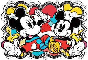 Mentally insane mickey mouse tattoo idea