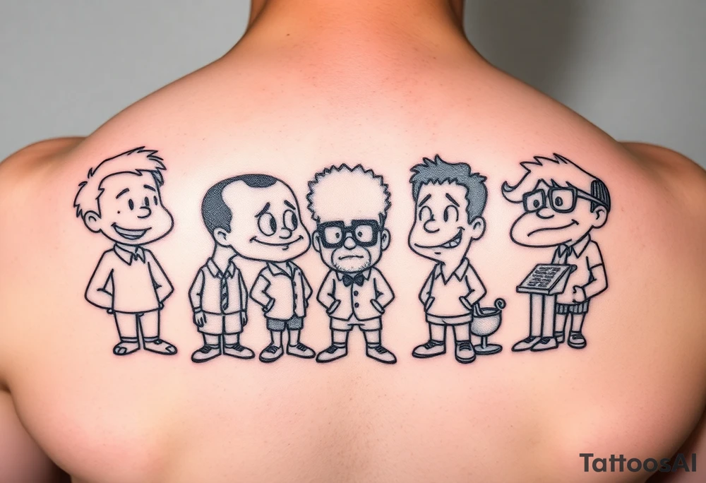 90s theme cartoons with only cartoons who invented or created something tattoo idea