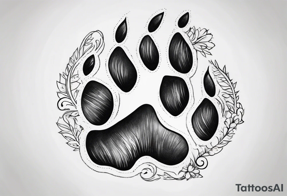 Paw print tattoo idea