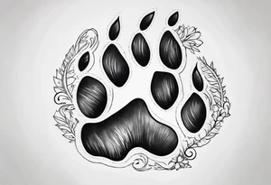 Paw print tattoo idea