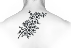 mountain laurel with 14 blossoms tattoo idea