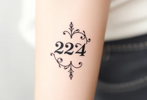 224 numbers into a tattoo itself tattoo idea