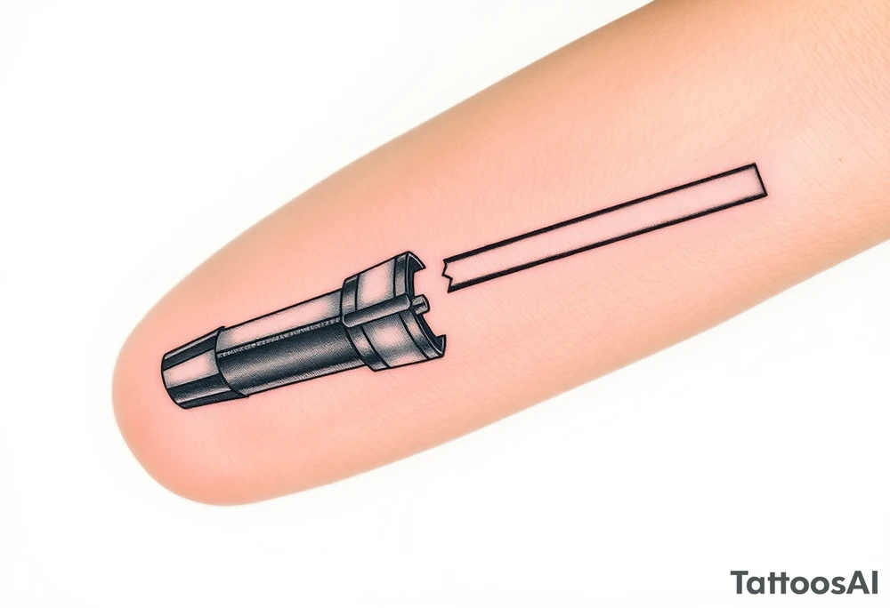 Light saber broken hilt tattoo idea