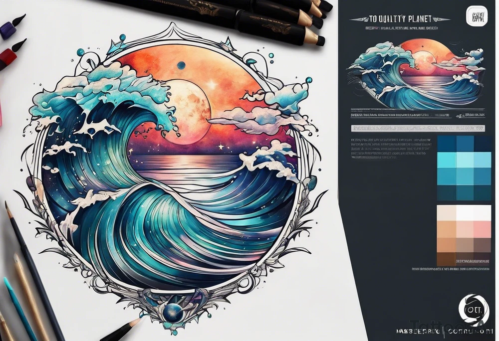 Neptune planet tattoo idea