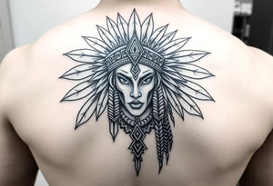 Majestic, beautiful,  chicano aztec warrior princess tattoo idea