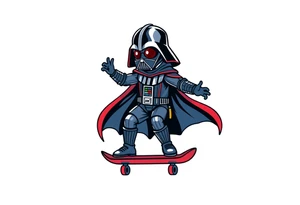 Darth Vader skateboarding >
blue & red tattoo idea