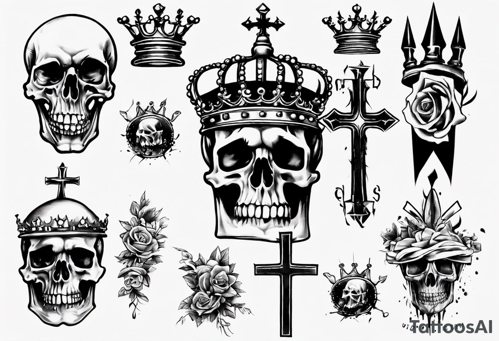 Crown on the grave tattoo idea