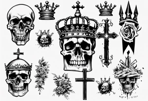 Crown on the grave tattoo idea
